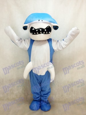Blue Hammerhead Shark Mascot Costume Ocean 
