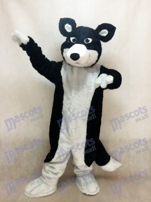 Black and White Border Collie Husky Dog Mascot Costume Animal 