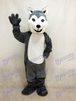 White and Grey Husky Dog Mascot Costume Animal 