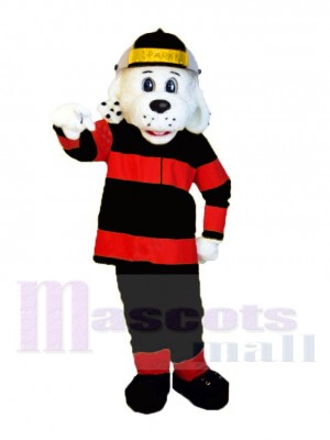 Black and Red Sparky The Fire Dog Mascot Costume Animal