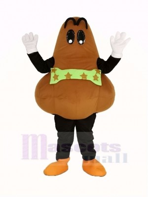 Brown Nose Mascot Costume Cartoon