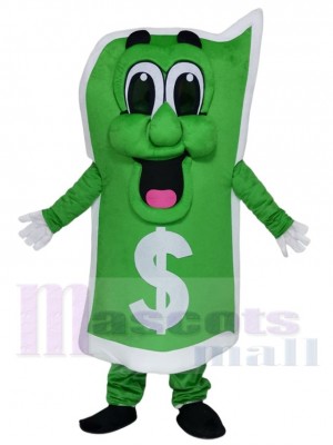Green US Dollar Bill Mascot Costumes 