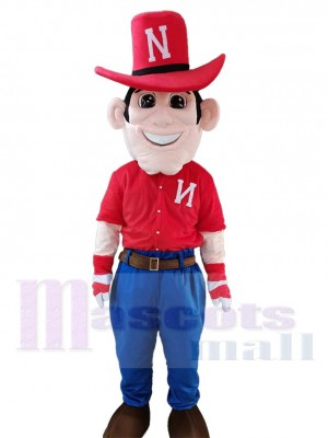 Peasant Mascot Costume with Red Hat People
