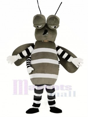 Gray Mosquito Mascot Costume Animal	