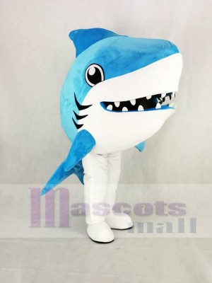 Cute Blue Whale Shark Mascot Costume Cartoon