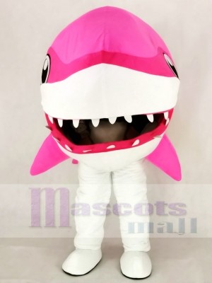 Cute Pink Whale Shark Mascot Costume Cartoon	