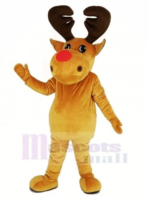 Brown Reindeer Mascot Costume Christmas Xmas