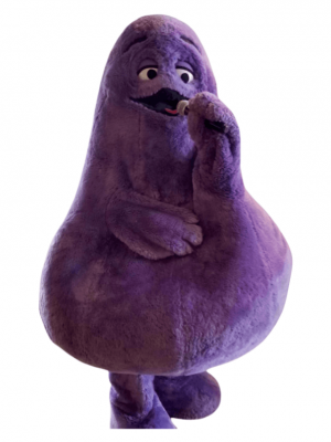 Cute Cartoon Character Grimace Mascot Costume