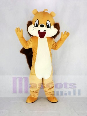 Cute Brown Squirrel Mascot Costume Cartoon