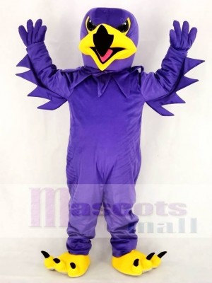 Purple Night Hawk Mascot Costume School
