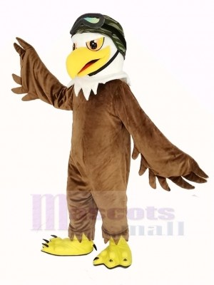 Cool Brown Eagle Mascot Costume