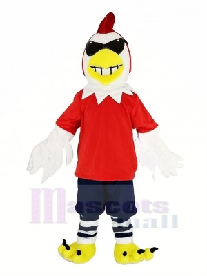 Chicken Rooster with Glasses Mascot Costume Cartoon