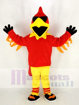 Rock Rooster Mascot Costume Cartoon	