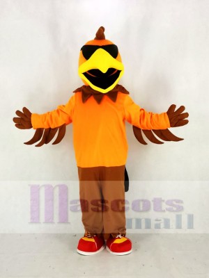Cool Rock Chicken Rooster Mascot Costume Cartoon