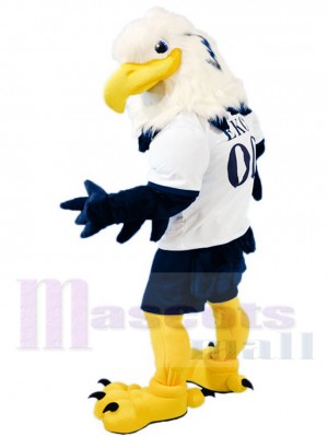 Fierce White Head Blue Eagle Mascot Costume Animal