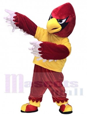 Red Cardinal in Yellow Shirt Mascot Costumes Bird Animal