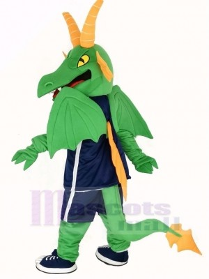 Green and Orange Dragon Mascot Costume