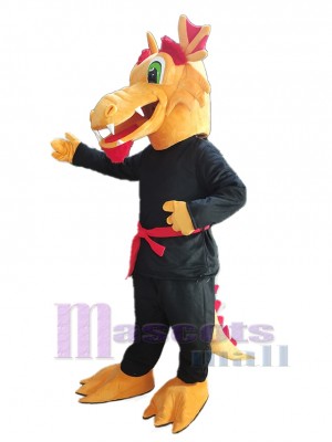 Yellow Kung Fu Dragon Mascot Costume Animal