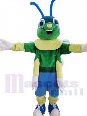 Cute Green Firefly Mascot Costume Insect