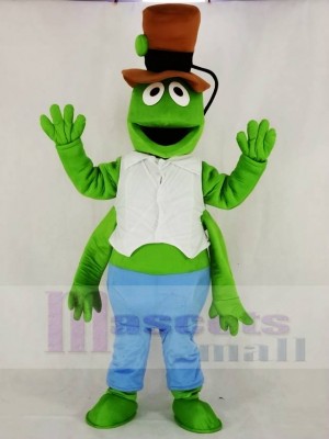 Realistic Green Grasshopper Mascot Costume Cartoon