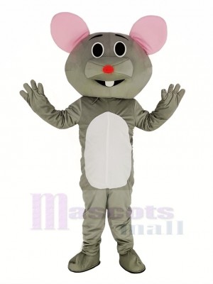 Gray Mouse with Red Nose Mascot Costume