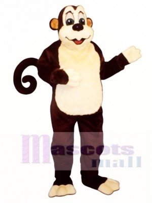 Zoo Monkey with Wired Tail Mascot Costume Animal