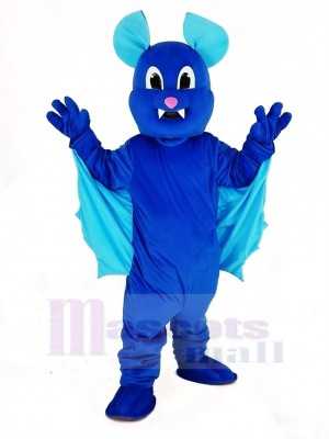 Blue Flying Bat Mascot Costume Animal