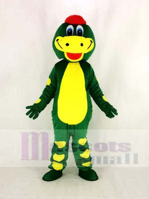 Cute Green Dino Dinosaur Mascot Costume Cartoon