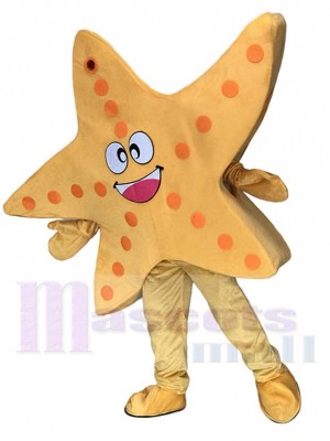 Yellow Starfish Mascot Costumes Sea Ocean