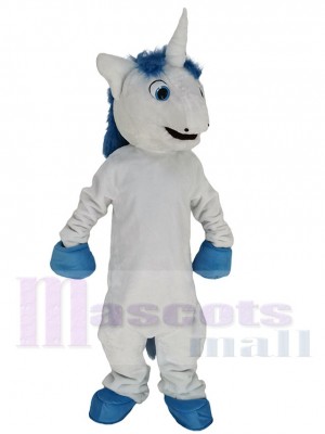 White Unicorn Horse Mascot Costume Cartoon