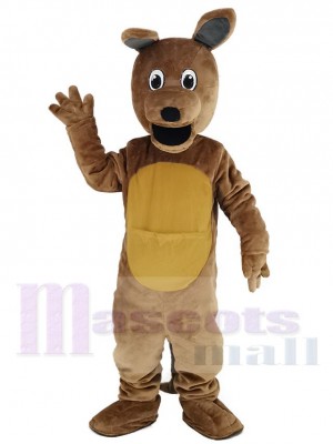 Brown Kangaroo with Long Ears Mascot Costume