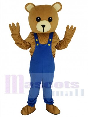 Friendly Brown Teddy Bear Mascot Costume Animal