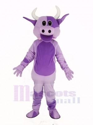 Purple Cow Mascot Costume Animal