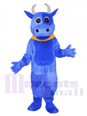 Lovely Blue Cow Mascot Costume Animal