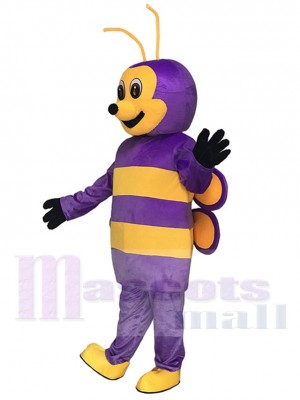 Lovely Purple Bee Mascot Costumes Insect