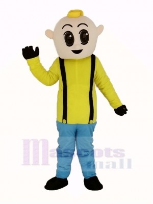 Boy with Yellow Shirt Mascot Costume