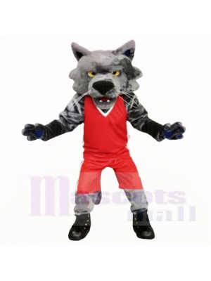 Sport Cat with Red Shirt Mascot Costumes School