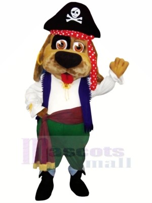 Pirate Brown Dog Mascot Costumes Cartoon