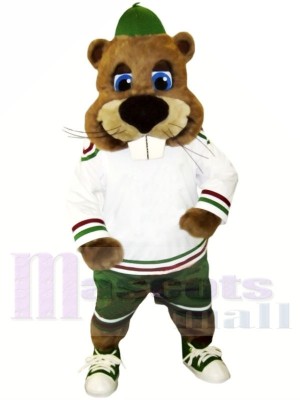 Brown Beaver with Suit Mascot Costumes Animal