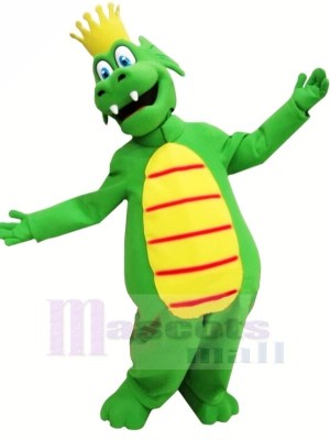 King Green Dragon Mascot Costumes Cartoon