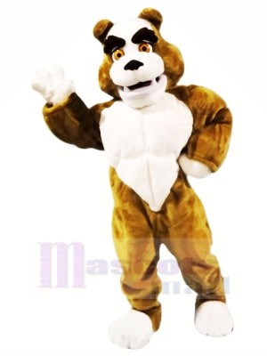 Power Muscular Bulldog Mascot Costumes Cartoon