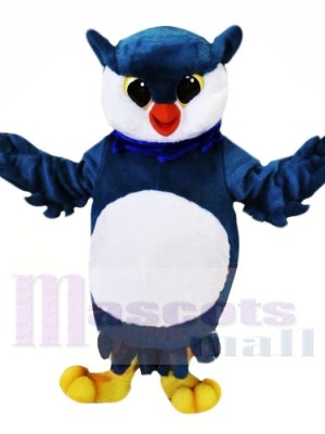 Blue and White Owl Mascot Costumes Animal