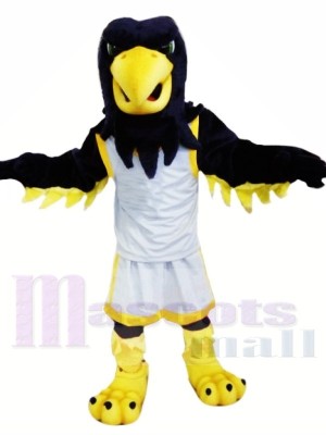 Black Eagle with White Suit Mascot Costumes Animal