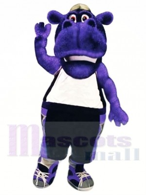 College Hippo Mascot Costume 