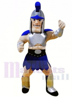 Blue Spartan Mascot Costume 