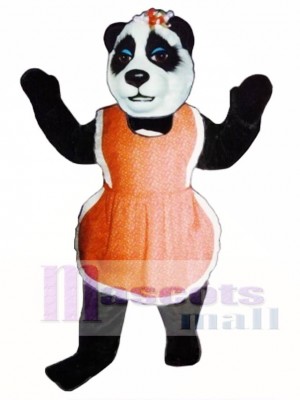 Mrs. Panda with Apron Mascot Costume