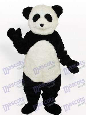 Smiling Panda Long Animal Adult Mascot Costume