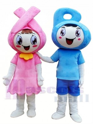 Lovely Schoolboy & Schoolgirl Mascot Costume For Adult 