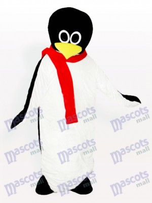 Baby Penguin with Red Scarf Adult Mascot Costume