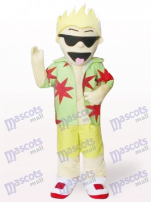 Cool Sunglasses Boy Cartoon Adult Mascot Costume